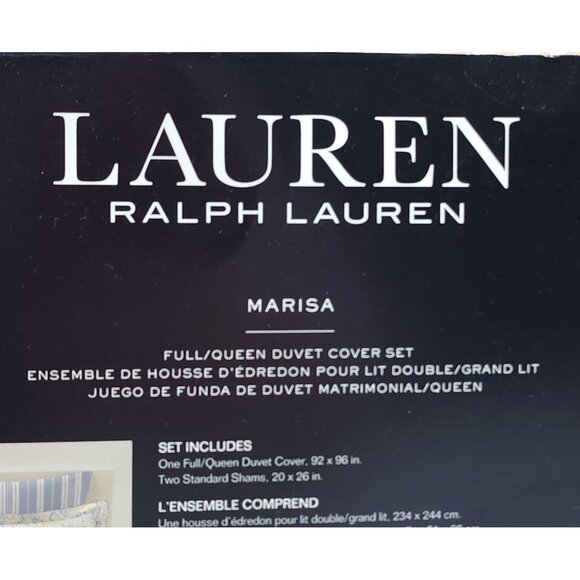 Lauren Ralph Lauren Marisa Full/Queen Duvet Cover Set 92x96" Blue Yellow Paisley - Picture 4 of 11